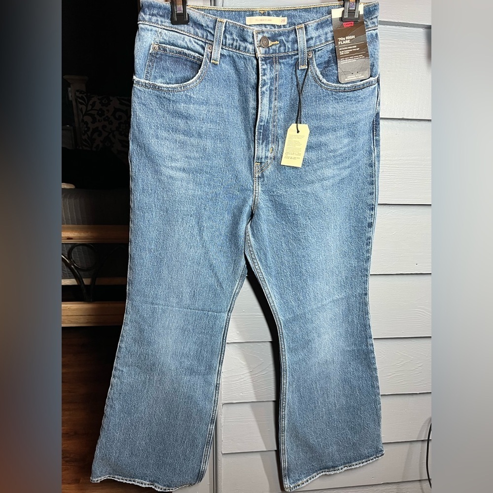 Levi's 70s High Flare Jeans Women Size 29 X30 High Rise Médium  Wash Denim